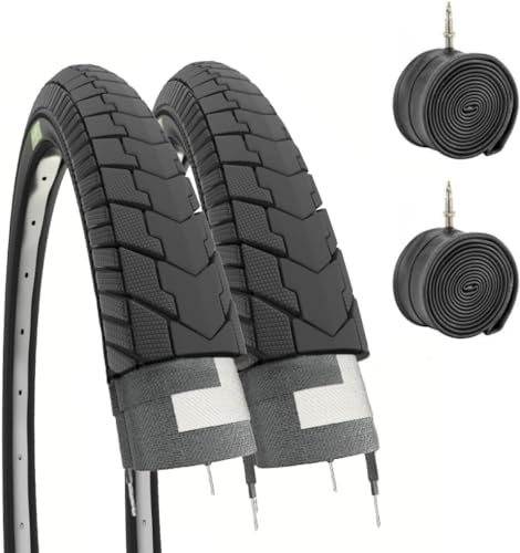 2 st. överdrag 26 x 1,75 (47–559) + SLICK DÄCK LUFTRUM FÖR CITY BIKE VÄGBYCKAR