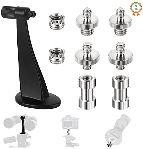 9 Stück Fernglas Stativ Adapter 1/4 auf 3/8 Gewindeschraube Adapter für Kamera