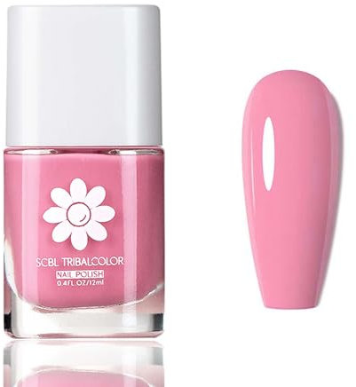 Pure Pink Quick Dry Nail Varnish - Summer Coloured, Long Lasting, Chip Resistant, Air Dry, No UV Lamp Required - DIY Manicure Nail Art
