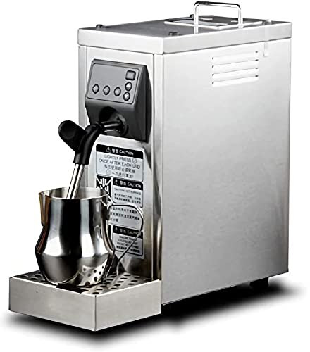 XNZJHPP Mousseur à Lait Automatique, Machine à mousser Le café Commerciale électrique, Machine à Bulles de Lait en Acier Inoxydable à Vapeur pour Le café, Le Lait