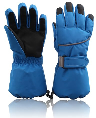 XIAOHAWANG Winter Ski Gloves for Men Women Waterproof Snow Gloves for Cold Weather Warm Snowboard Gloves (Royal Blue)