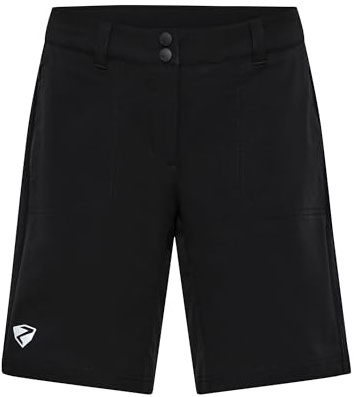 Ziener Nakoa utomhusshorts/cykel-/vandringsbyxor – andningsbara, snabbtorkande, elastiska, svarta, 36