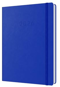 Collins - Legacy - 2026 12 Month Calendar Year Planner, Day-To-Page with 1/2 Hourly Appointments Diary, A5 Hard Cover - Blue (CL51.60-26)