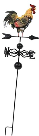 YXKJHH Girouette de Jardin en Forme de Coq, décoration de poulailler, girouette en métal, girouette à Fixer sur Le Toit, décoration Florale rétro, enseignes en métal, Accessoires Vintage