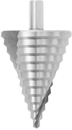 Punta a pavimento, 6-60 mm fresa piano in metallo triangolo conico acciaio, asta triangolare, punta a terra, argento per avvitatore su metallo acciaio, legno, ottone, alluminio, plastica