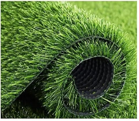 GETSTREE Césped Artificial de Aspecto Realista, Rollo Alfombra césped 20 mm Grosor for Patio, jardín, balcón, Escuela, decoración (1 x 10 m)