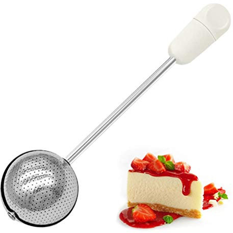LINONI Stainless Steel Spice Icing Sugar Powder Shaker Duster Spoon Flour Powder Sifters for Kicthen Baking Tools