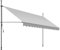 tectake® Tenda da Sole a Morsetto con Manovella, Altezza e Inclinazione Regolabile, Telo Impermeabile e Resistente ai Raggi UV, Ideale per Balcone e Terrazzo, 400x180cm - Grigio Chiaro