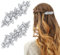 Qianyu 2 Stück Kristall Haarspangen Silber Strass Haarspangen Glitzer Kristallperle Haarklammer Blume Hochzeit Kopfbedeckung Elegante Strass Haarschmuck Braut Kopfbedeckung Deko für Frauen Mädchen