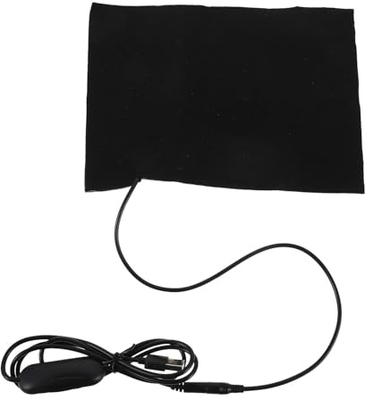 Cojín Calefactable USB para Respaldo con 4 Niveles, Negro | Soporte Lumbar Térmico, Poliéster y Metal, para Interior y Trayectos, Uso en Estudiantes y Teletrabajo