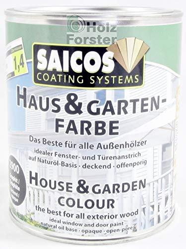 SAICOS Haus und Garten-Farbe 2838 Mahagonibraun deckend, 0,75 Liter