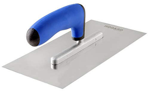 HOGARD Premium Glättekelle Rostfreie | Profi Glättscheibe Traufel mit Edelstahlblatt Made in EU | Glättkelle 270mmx130mm