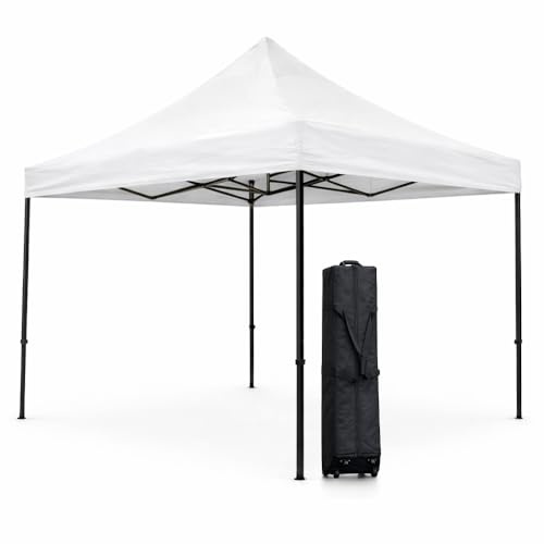 TERRE JARDIN - Tonnelle Pliante, 3 x 3 m Professionnelle - Tente Chapiteau pour Marchés, Foires, Récéptions - Unité - Blanc