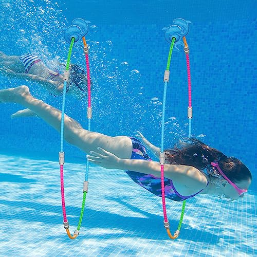 Pool Toys for Kids, 2-Pack Underwater Sports Swim Thru Rings for Kid, Ideal Pool Games Swiming Rings Toy for Boys/Girls Aged 5, 6, 7, 8, 9, 10, 11,12