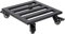 30cm Metal Plant Pot Stand Feet, Heavy Duty Square Garden Planter Trolley with Rolling Wheels for Indoor Outdoor Large Flower Pots Mover with Rack on Rollers Dolly Tray Coaster, Black (black 1)