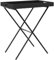 vidaXL Tabletttisch, Beistelltisch Klappbar UV-beständig, Serviertisch Tisch mit Griffen, Klapptisch Gartentisch Serviertablett, Schwarz Poly Rattan