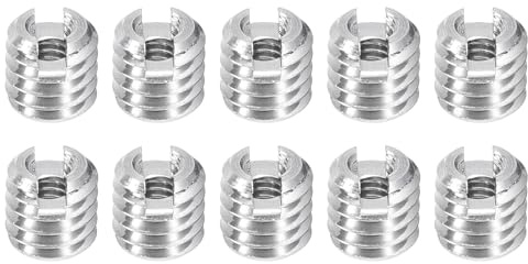 uxcell 10Pcs Threaded Inserts M2-0.4x4 & M4-0.7x4 Stainless Steel 303