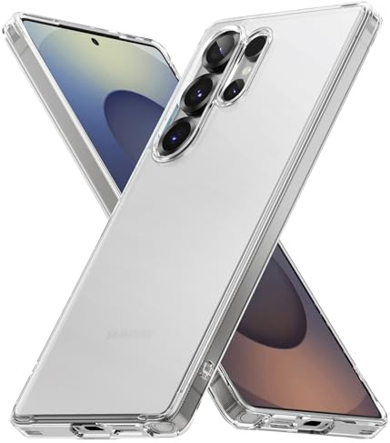 Ringke Fusion [Anti-Fingerprint] Compatible with Samsung Galaxy S25 Ultra Case, Frosted Hard Back Shockproof TPU Bumper Protective Phone Cover - Matte Clear