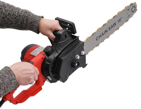 CHFUNE Akku Kettensäge Kettensäge Elektro 2000W 40cm schwert/-kette 10 m/s Kettengeschwindigkeit, werkzeuglose Kettenspannung, automatische Kettenschmierung