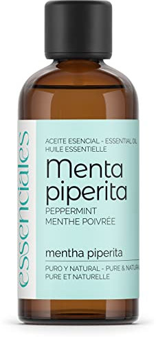 Essenciales - Aceite Esencial de Menta Piperita BIO, 100% Puro y con Certificado ECOLÓGICO, 100 ml | Aceite Esencial Mentha Piperita Bio