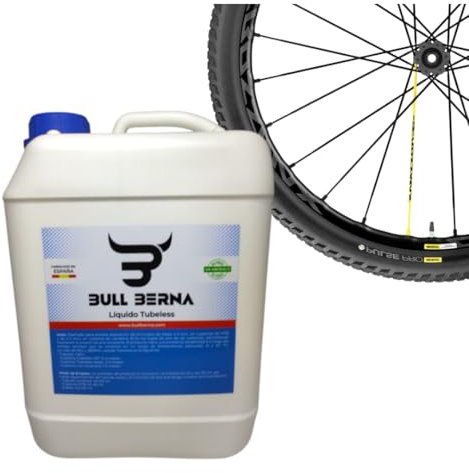 BULL BERNA Sigillante Tubeless 5 LTS/Liquido Tubeless senza Ammoniaca/Sigillante Antiforatura/Riparazione foratura tutti i pneumatici