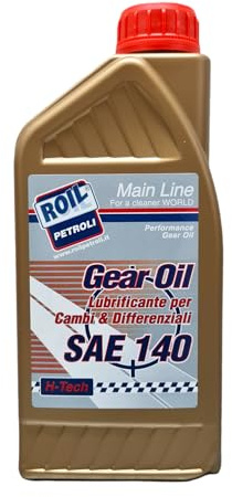 2 Litri di Roil GEAR CD SAE 140 - Olio Minerale per cambi manuali, differenziali, trasmissioni manuali, ingranaggi ipoidi, assali