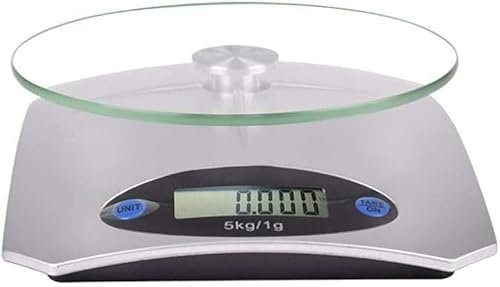 Glasmatvåg 5Kg/1G Bakning av härdat glas Elektronisk våg Minikök Digital hemmat gramvåg