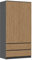 Oggi Lugo 90 cm Antracit mit Eiche Artisan - Moderne Schrank für Stauraum im Schlafzimmer, Büro oder Wohnzimmer - Hochwertige Materialien, robust und geräumig