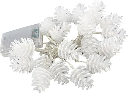 Anneome Pine Cone Lichterkette Warmweiße Lichter Batteriebetrieben Für Weihnachtsdekoration Innen Und Außenbereich Festliche Atmosphäre Installieren Realistische Textur