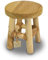 mgc24 Sgabello per piante in teak – stabile supporto per fiori a 4 gambe in legno massello, realizzato a mano in vero legno, versatile e facile da pulire, premontato, perfetto per soggiorno, giardino,