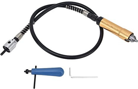 Baxnore Flexible Shaft Extension Chuck, Aluminum Alloy Flexible Shaft Drill Chuck, Stable Drill Extension Cable Chuck, Flexible Shaft Adapter for Grinding Shaping