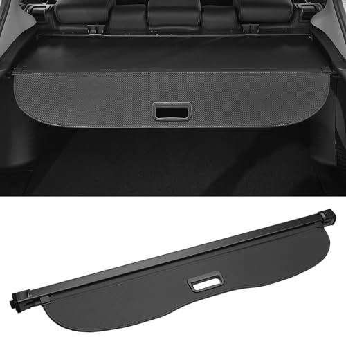 Motoforti Cache-Bagages Rétractable Pour Coffre De Voiture Pour Ford Kuga Mk2 (C520) 2013-2019 Étagère Coffre Arrière Pare-Soleil Sécurité Pour Bagages Couverture Ombre Fibre Carbone Noire
