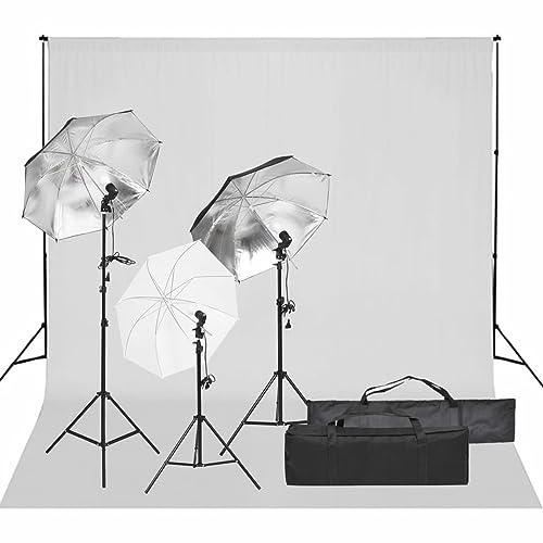 LAPOOH Kit per Studio Fotografico con Set di Luci e Fondale,Studio Foto,Fotografia,Illuminazione e Studio,Luci e Flash da Studio -3094704