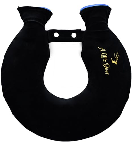 U-Shaped Single Nozzle Hot Water Bottle with Soft Plush Cover – Neck and Shoulder Heat Pack for Women Men, Relieves Stiffness and Fatigue, Ideal for Winter, Bedtime, and Office Use