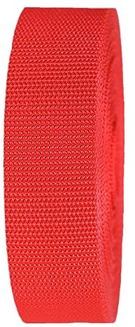 Polyester-bomullsband, Webbing Strap Tejp 38mm Polypropen Multicolor 5-50 Yards for Bag Bagage Strapping(Red,38MM x 20 Yards)