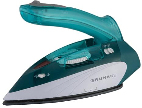 Grunkel - Plancha de Vapor de Viaje -PLV-900- Con Función Planchado en seco. Vapor Continuo y Golpe de Vapor Plancha de ropa para viajar con Sistema Control de Temperatura - 900W - Verde