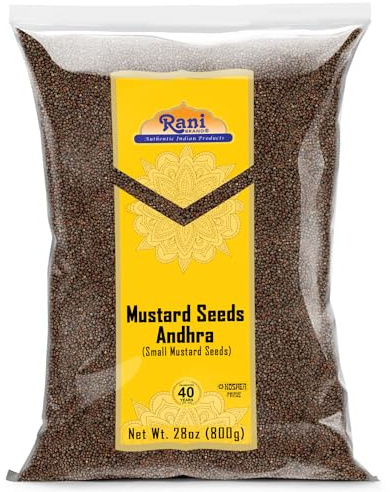 Rani Andra Mustard Seeds (Rai) Whole Spice (Rai Sarson) 28oz (800g) ~ All Natural | Gluten Friendly | NON-GMO | Kosher | Vegan | Indian Origin