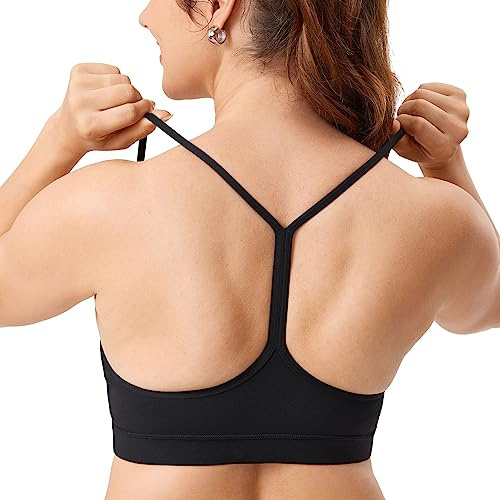MOMANDA Yoga Nursing Bras for Breastfeeding Fixed Y Back Soft Support Nursing Sports Maternity Bra Black Large