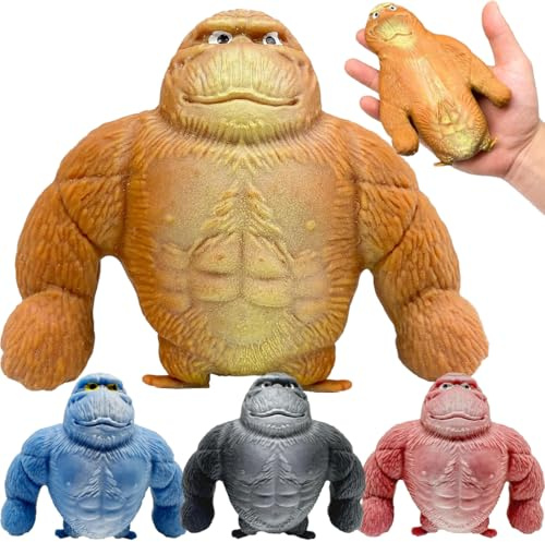 Stress Gorilla, Gorilla-Stressabbau-Spielzeug, Gorilla Stress Toy, Latex Monkey Gorillas Toys, Funny Brown Monkey Toys, Stretch Gorilla Toys,Gorillas Stressabbau Spielzeug,für Erwachsene(Braun)
