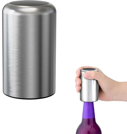 1 Abrebotellas automático/abrebotellas de cerveza, abrebotellas de cerveza magnético, abridor automático de botellas de cerveza de acero inoxidable, abrebotellas, para cerveza, cola, soda, limonada