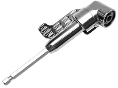 SUIOPPYUW Adaptateur électrique pour tournevis à angle droit 105°, durable et efficace, ensemble d'outils à tige hexagonale pour une utilisation plus, Longue avec poignée