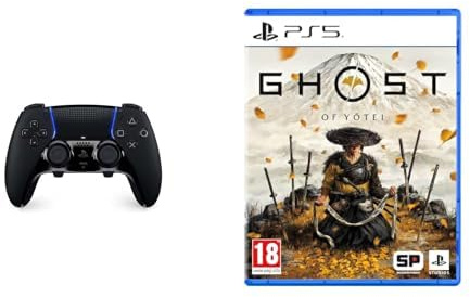 Playstation Sony Manette DualSense Edge Sans Fil Touches Arrière Joysticks Interchangeables Gâchettes Réglables Profils PS5/PC Noire + Sony Ghost of Yōtei PS5