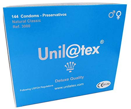 Preservativos Naturales Sin fragancia 144 Unidades Unilatex