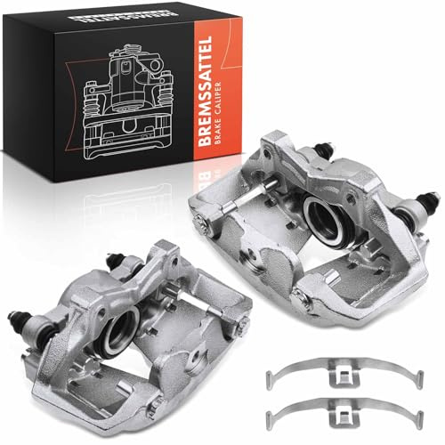 Frankberg 2x Bremssattel Bremszange Vorne mit Halter (Lochabstand Halterung 110mm) Kompatibel mit A4 8K2 A4 Allroad 8KH A4 Avant 8K5 A5 8T3 A5 Sportback 8TA Replace# 8K0615124H