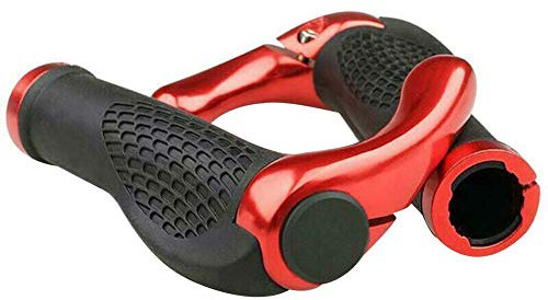 Agarre De Bicicleta Agarre De Manillar Antideslizante Manguito De Bicicleta Agarre con Cuernos Scooter Empuñaduras No Antideslizantes Bicicletas De Goma Agarre Rojo