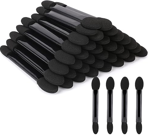50 Pcs Disposable Double Head Eyeshadow Sponge Brushes Eyeshadow Applicators Dual Sides Eye Shadow Sponge Applicators Eyeshadow Brushes Makeup Applicator Cosmetic Tool