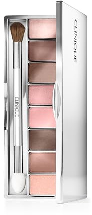 Clinique All About Shadow Eyeshadow Palette Makeup, 8 Silky + Buildable Shades | Safe For Sensitive Eyes, A Pink Honey Affair, 0.41 Ounce