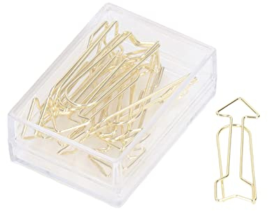 100 Lustige Planerklammern – Innovatives, Niedliches Design, Anti-Rost-Galvanisierungsverfahren, Goldene Büroklammern Für Büro, Zuhause, Schule – Dekorative Und Funktionale Organizer-Clips(Pfeil)