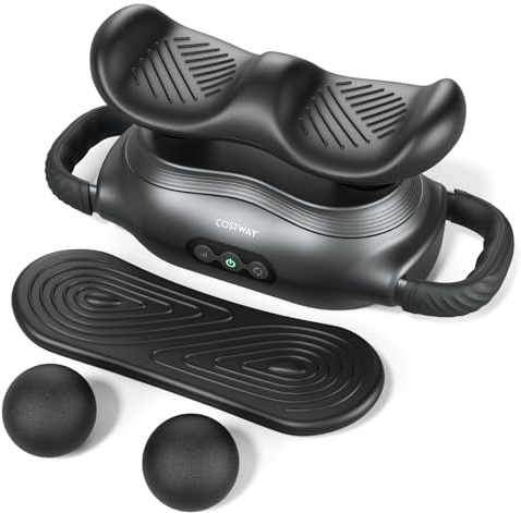 COSTWAY Elektrische Massagepistole, Handmassagegerät mit 3 Massageköpfen, 3 Modi, 3 Intensitäten & 15-Minuten-Timer, 2000mAh, Massagegerät zur Muskelentspannung von Schultern, Beine, Rücken