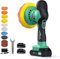 ETOOLAB Poliermaschine Auto Akku, Poliermaschine Auto Set 22 pcs, Exzenter poliermaschinen mit 2*2.0Ah 21V Batterie, 8 variable Geschwindigkeit, für die Autodetailing, Scheinwerfer Aufbereitung Set